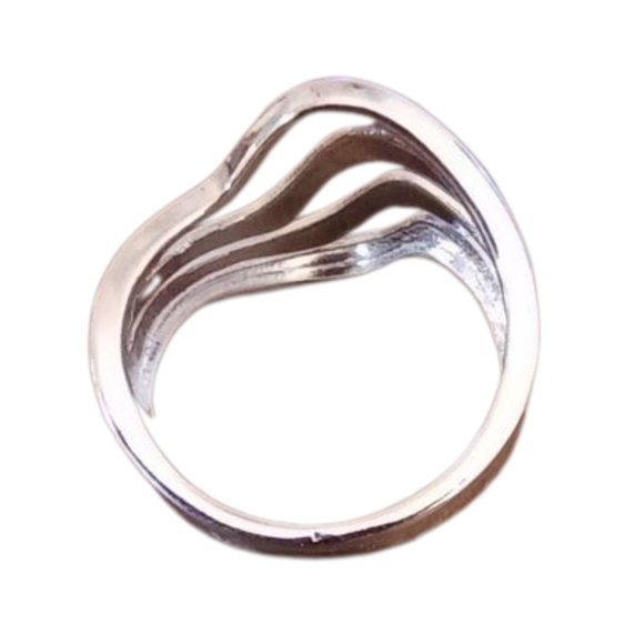 Wave Sterling Silver Ring - Picture 2 of 2